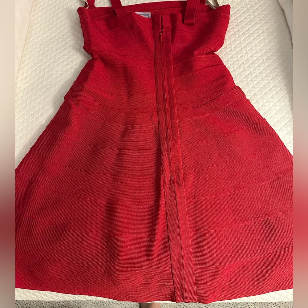 Herve Leger red minidress - Picture 10 of 13
